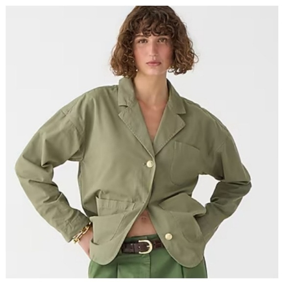 J. Crew Olive Green Blazer-jacket in chino women’s size XS New with tag - Picture 5 of 14